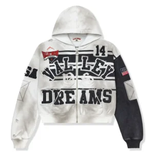 Valley dreams collage mono oreo zip up hoodie